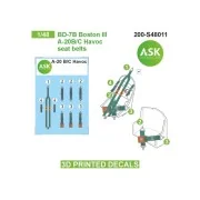 BD-7B Boston III / A-20B/C Havoc seat belts - 3D printed decals by ...