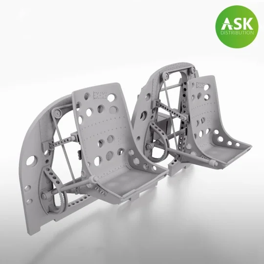 A6M2-K two Bulkheads with Seats set - ASK 3D Print for Eduard - Art...