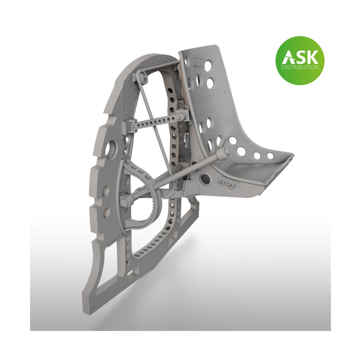 A6M Bulkhead with Seat in TOP position - ASK 3D Print for Fine Mold... A6M Bulkhead with Seat in TOP position - ASK 3D Print for Fine Mold...