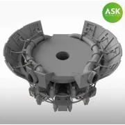 Nakajima Sakae 12 engine incl. exhausts and the open cowling flaps ...