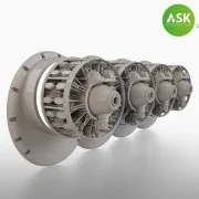 B-29 engine set - Wright R-3350-57, 4 pc. set, ASK 200-A48070 - Art...