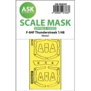 F-84F Thunderstreake double-sided express fit mask for Kinetic, 1/4...