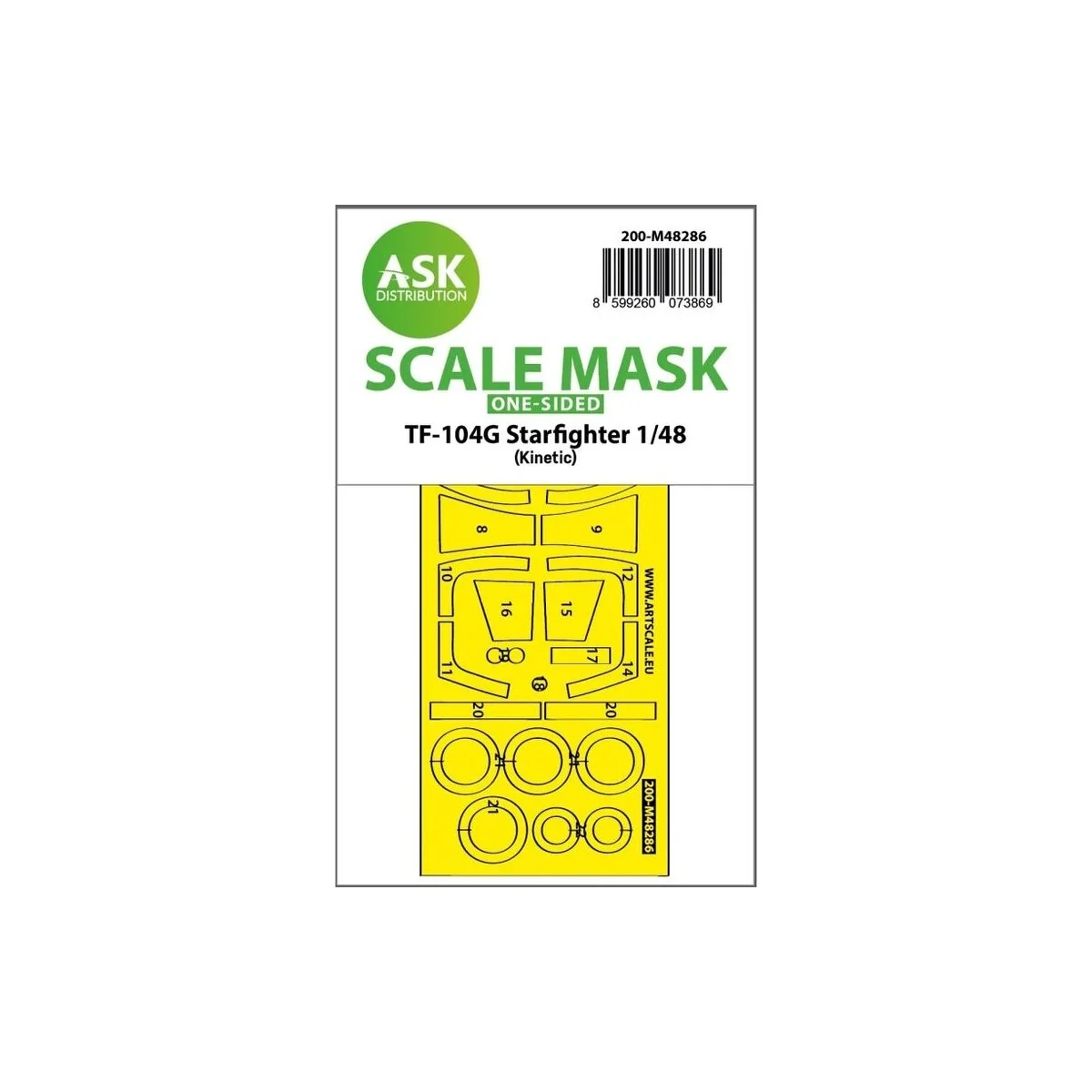 TF-104G Starfighter one-sided express fit mask for Kinetic, 1/48 - ...