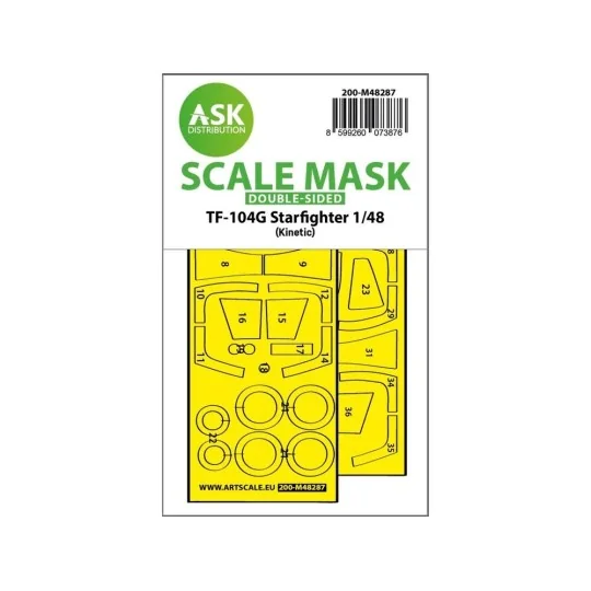 TF-104G Starfighter double-sided express fit mask for Kinetic, 1/48...