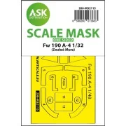 Fw 190A-4 one-sided express fit mask for Zoukei-Mura - Art Scale Ki...