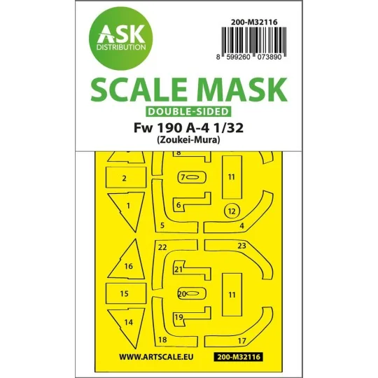 Fw 190A-4 double-sided express fit mask for Zoukei-Mura, 1/32 - Art...