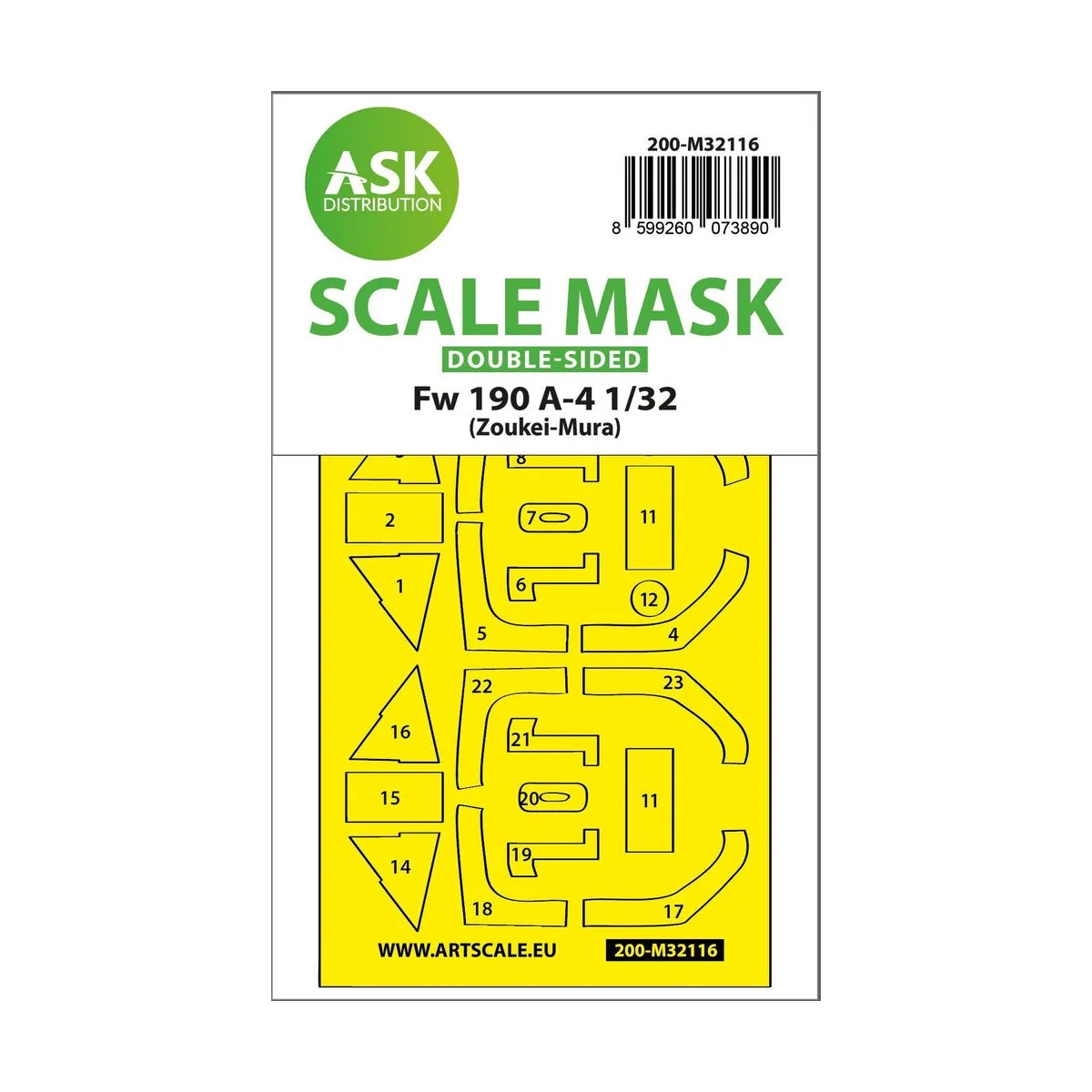 Fw 190A-4 double-sided express fit mask for Zoukei-Mura, 1/32 - Art...