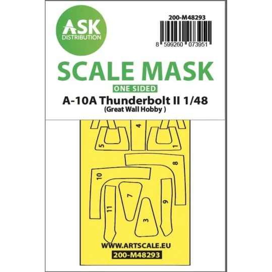 A-10A Thunderbolt II one-sided express fit mask for Great Wall Hobb...