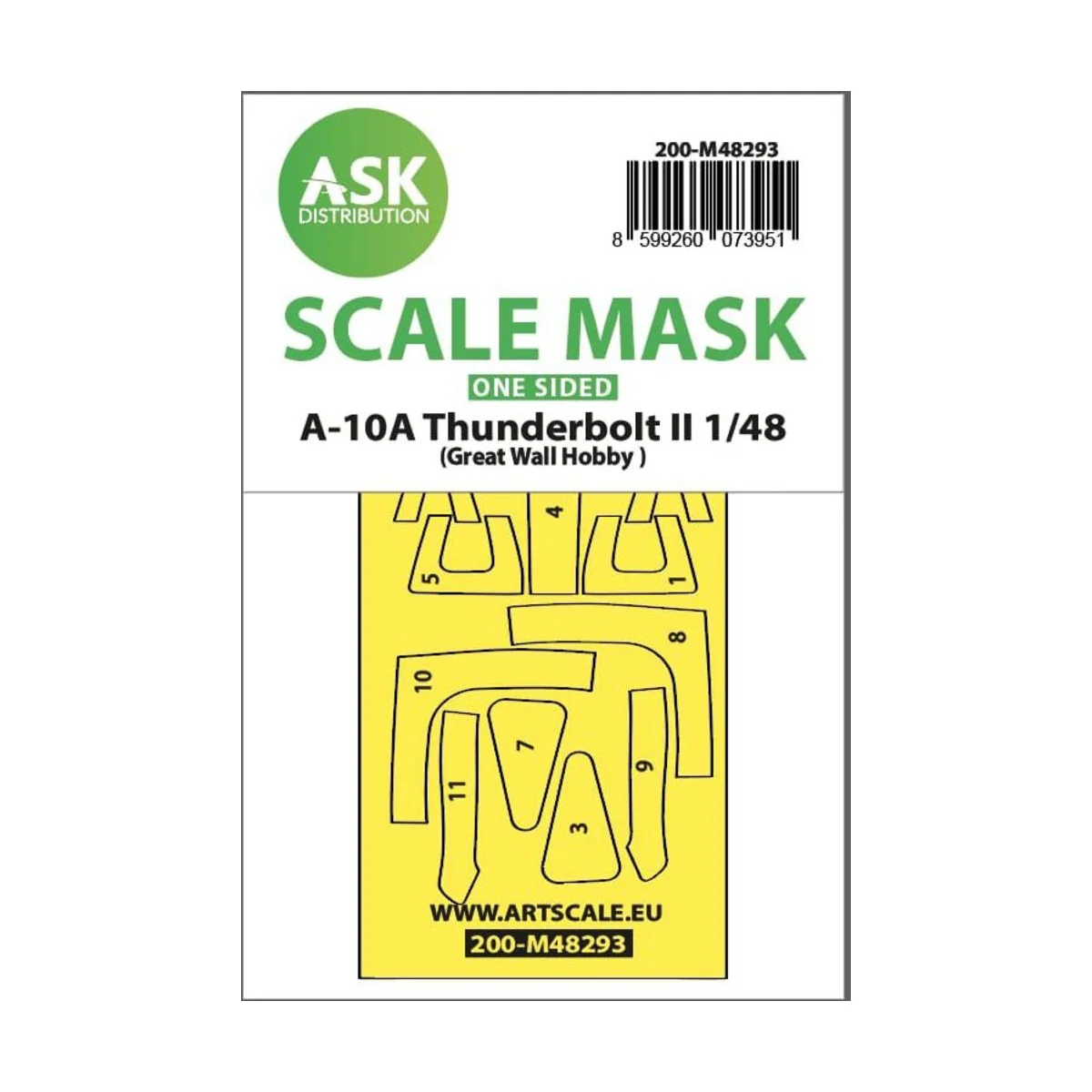 A-10A Thunderbolt II one-sided express fit mask for Great Wall Hobb...