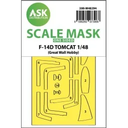 F-14D Tomcat one-sided express fit mask for Great Wall Hobby, 1/48 ...