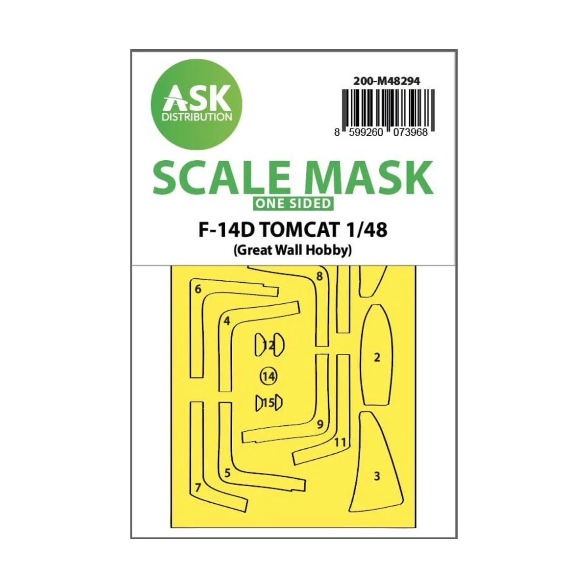 F-14D Tomcat one-sided express fit mask for Great Wall Hobby, 1/48 ...