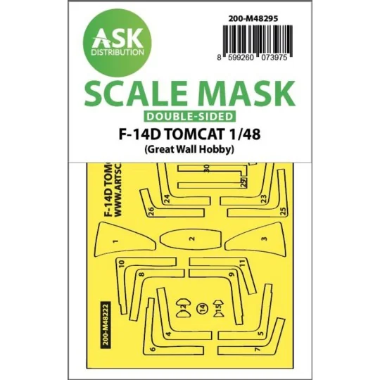 F-14D Tomcat double-sided express fit mask for Great Wall Hobby, 1/...
