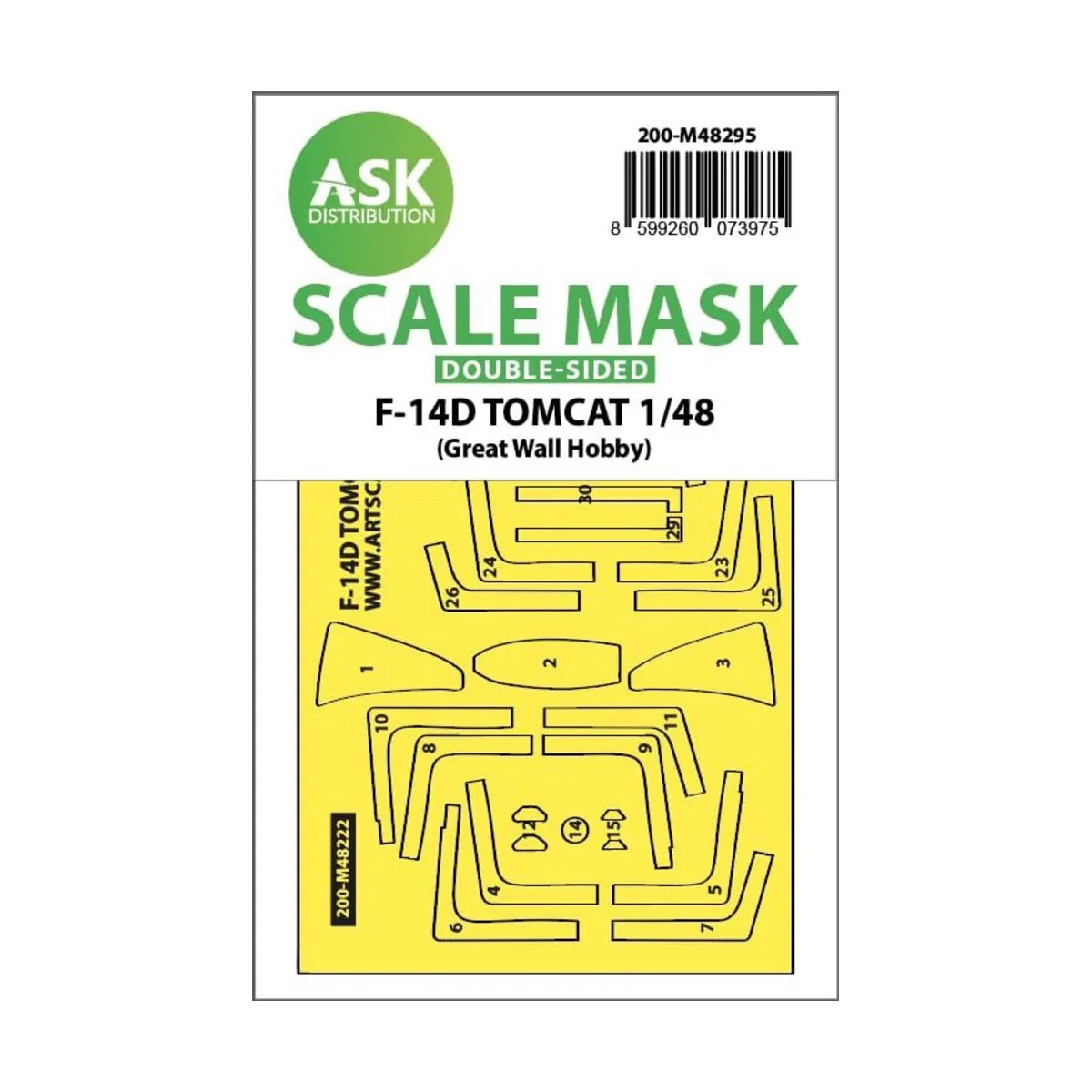 F-14D Tomcat double-sided express fit mask for Great Wall Hobby, 1/...