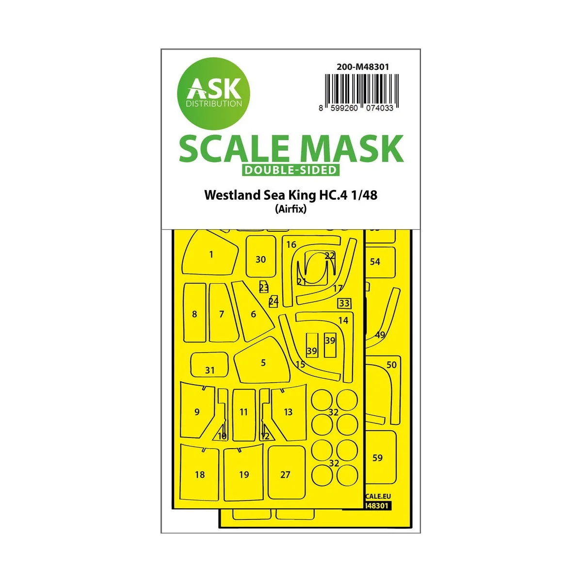 Westland Sea King HC.4 double-sided express fit mask for Airfix, 1/...