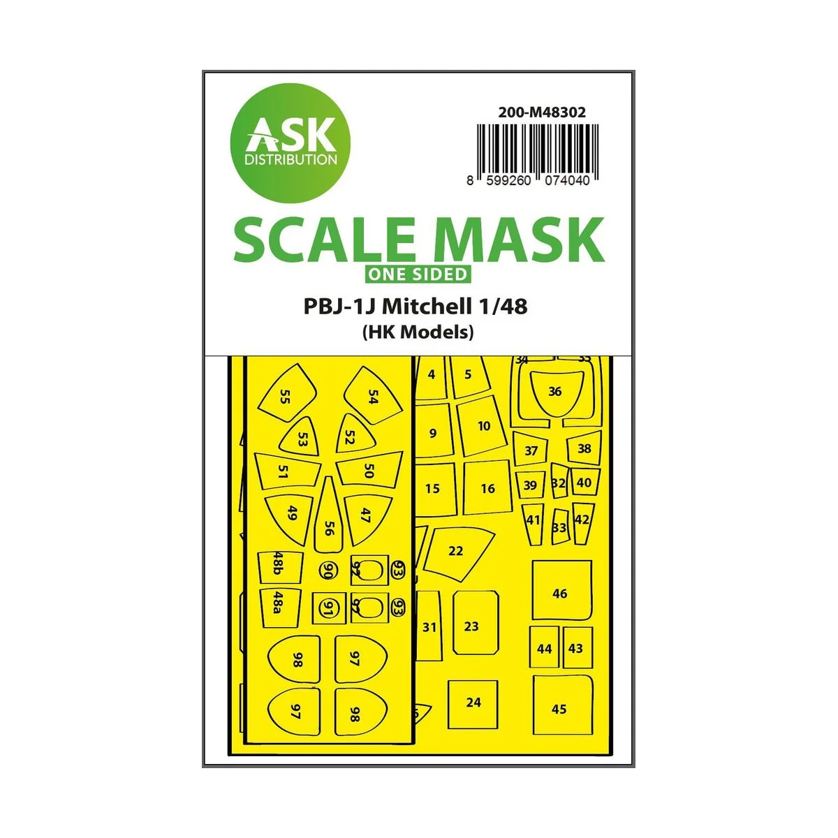 PBJ-1J Mitchell one-sided express fit mask for HK Models - Art Scal...