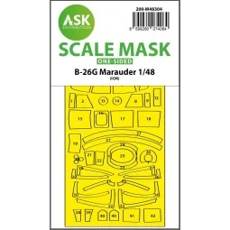 B-26G Marauder one-sided express fit mask for ICM, 1/48 - Art Scale...