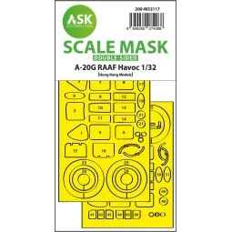 A-20G RAAF Havoc double-sided express fit mask for HK Models, 1/32 ...