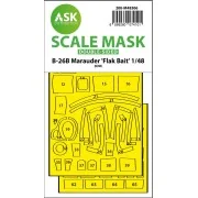 B-26B Marauder Flak Bait double-sided express fit mask for ICM, 1/4...