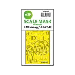 B-26B Marauder Flak Bait one-sided express fit mask for ICM, 1/48 -...