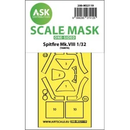Spitfire Mk.VIII one-sided express fit mask for Tamiya - Art Scale ...