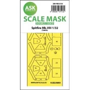 Spitfire Mk.VIII double-sided express fit mask for Tamiya - Art Sca...