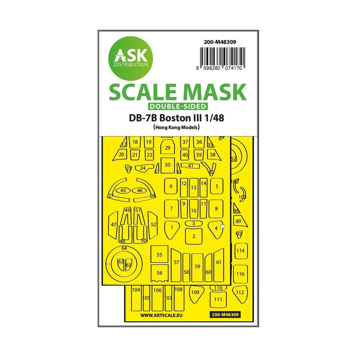DB-7B Boston III double-sided express fit mask for HK Models - Art ...