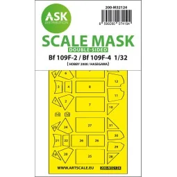 Bf 109F-2 / Bf 109F-4 double-sided express fit mask for Hasegawa / ...