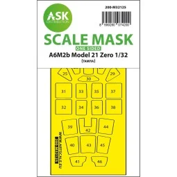 A6M2b Model 21 Zero one-sided express fit mask for Tamiya - Art Sca...
