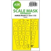 A6M2b Model 21 Zero double-sided express fit mask for Tamiya, 1/32 ...