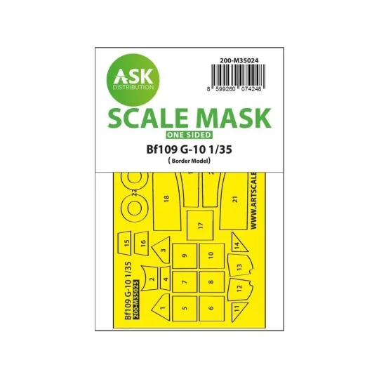 Messerschmitt Bf 109G-10 one-sided painting mask for Border Model -...