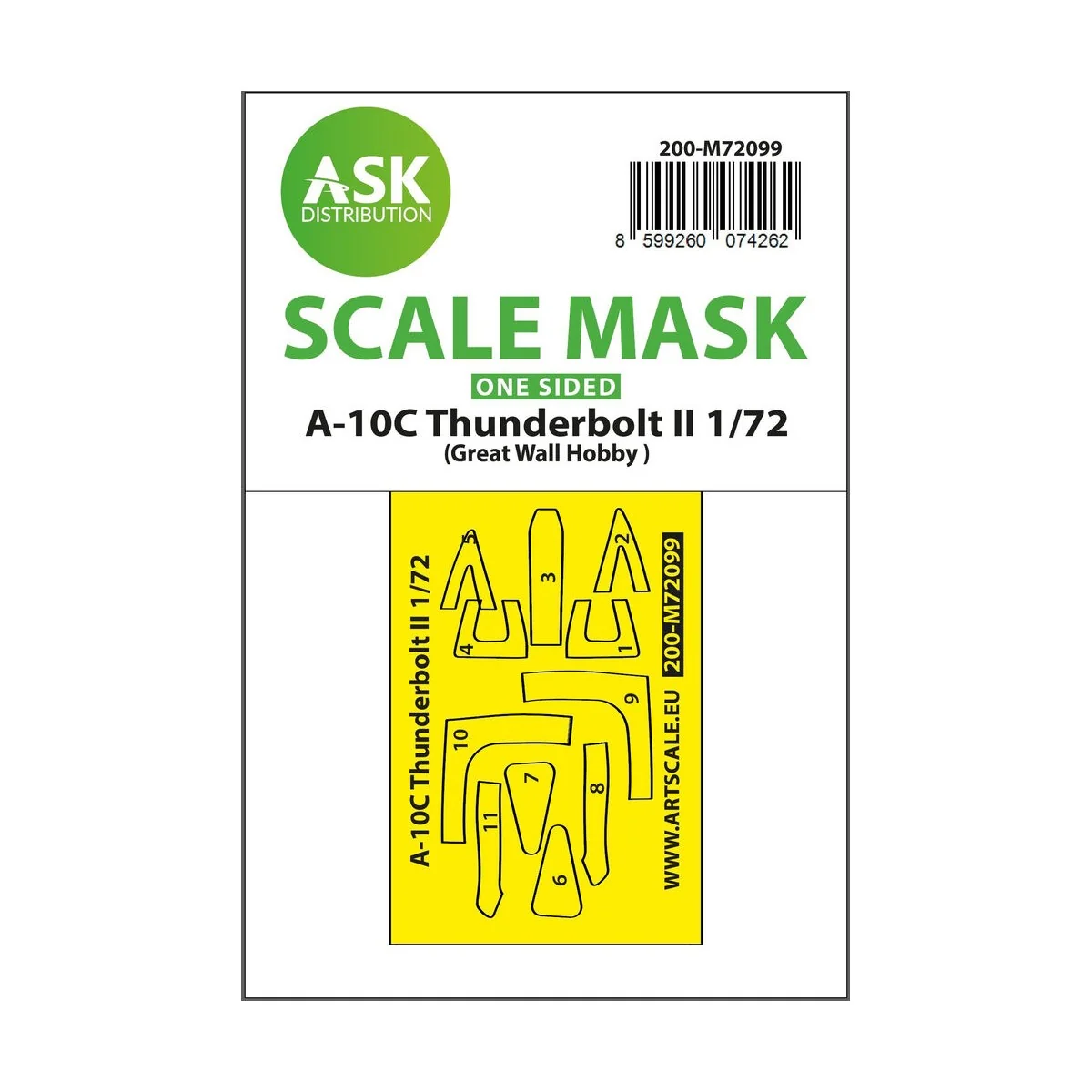 A-10C Thunderbolt II one-sided fit express mask for Great Wall Hobb...