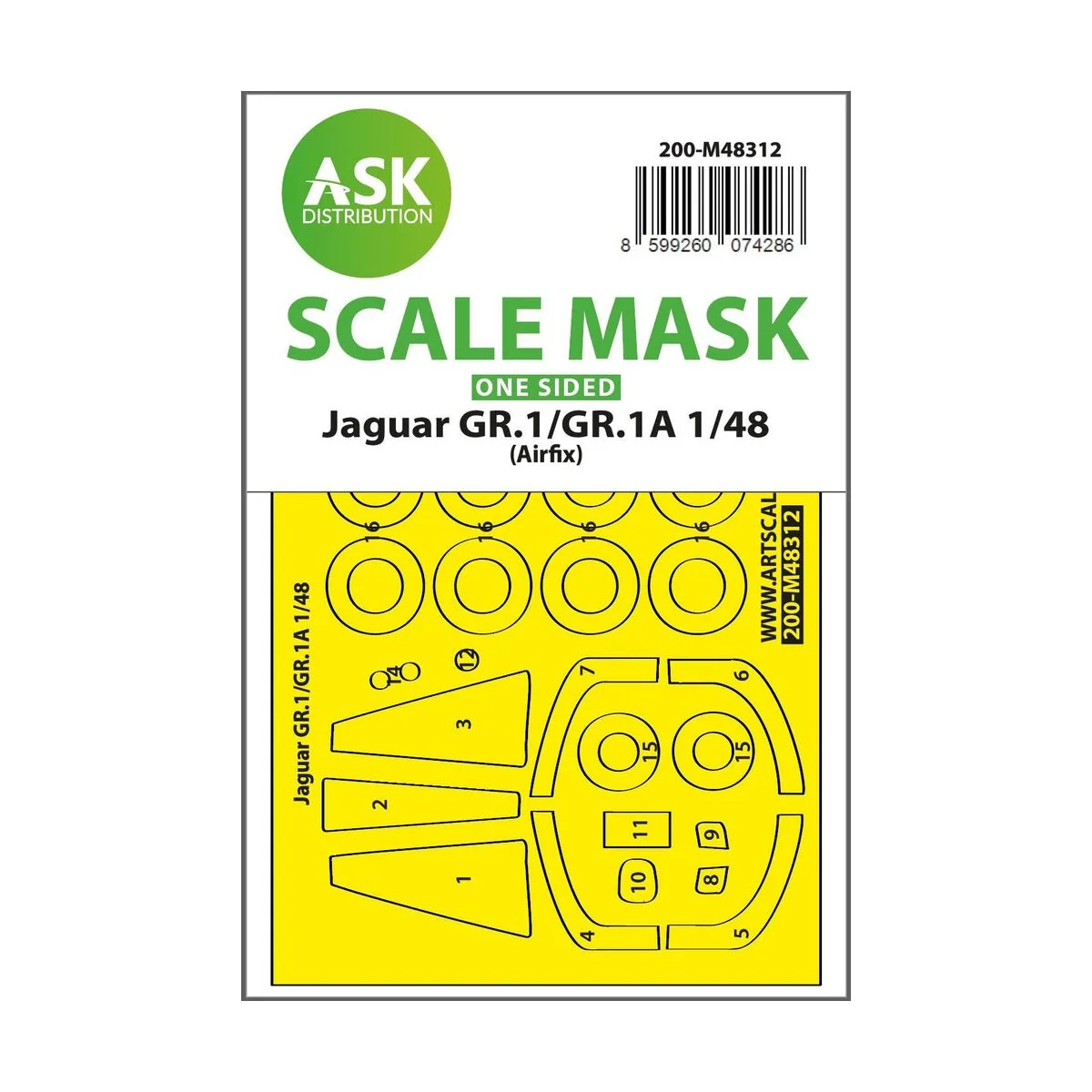 Jaguar GR.1/GR.1A one-sided express fit mask for Airfix, 1/48 - Art...