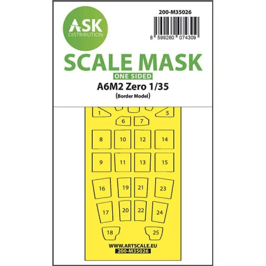 A6M2 Zero one-sided painting mask for Border Model - Art Scale Kit ...