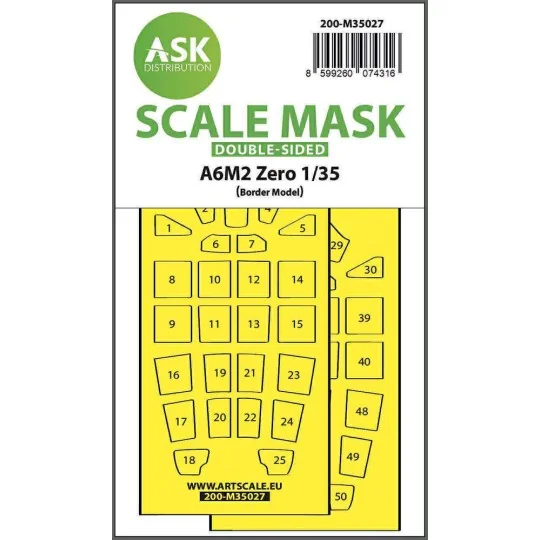 A6M2 Zero double-sided painting mask for Border Model, 1/35 - Art S...