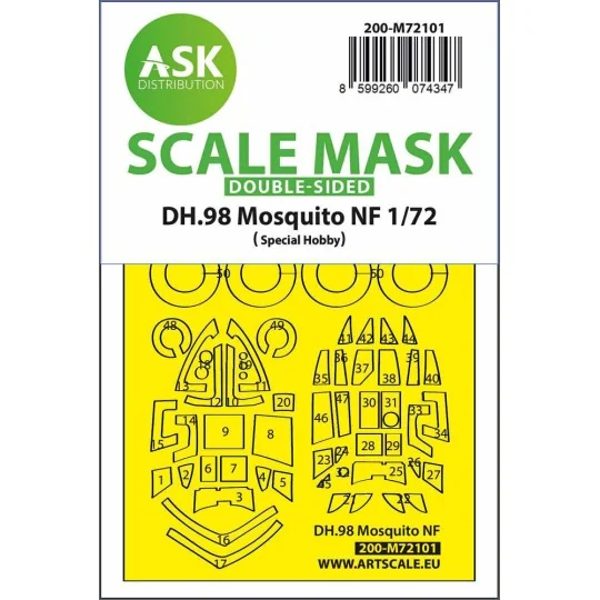 DH.98 Mosquito NF double-sided fit express mask for Special Hobby, ...