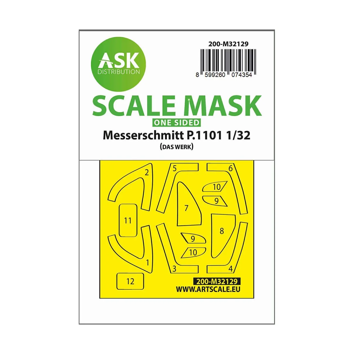 Messerschmitt P.1101 one-sided express fit mask for Das Werk - Art ...