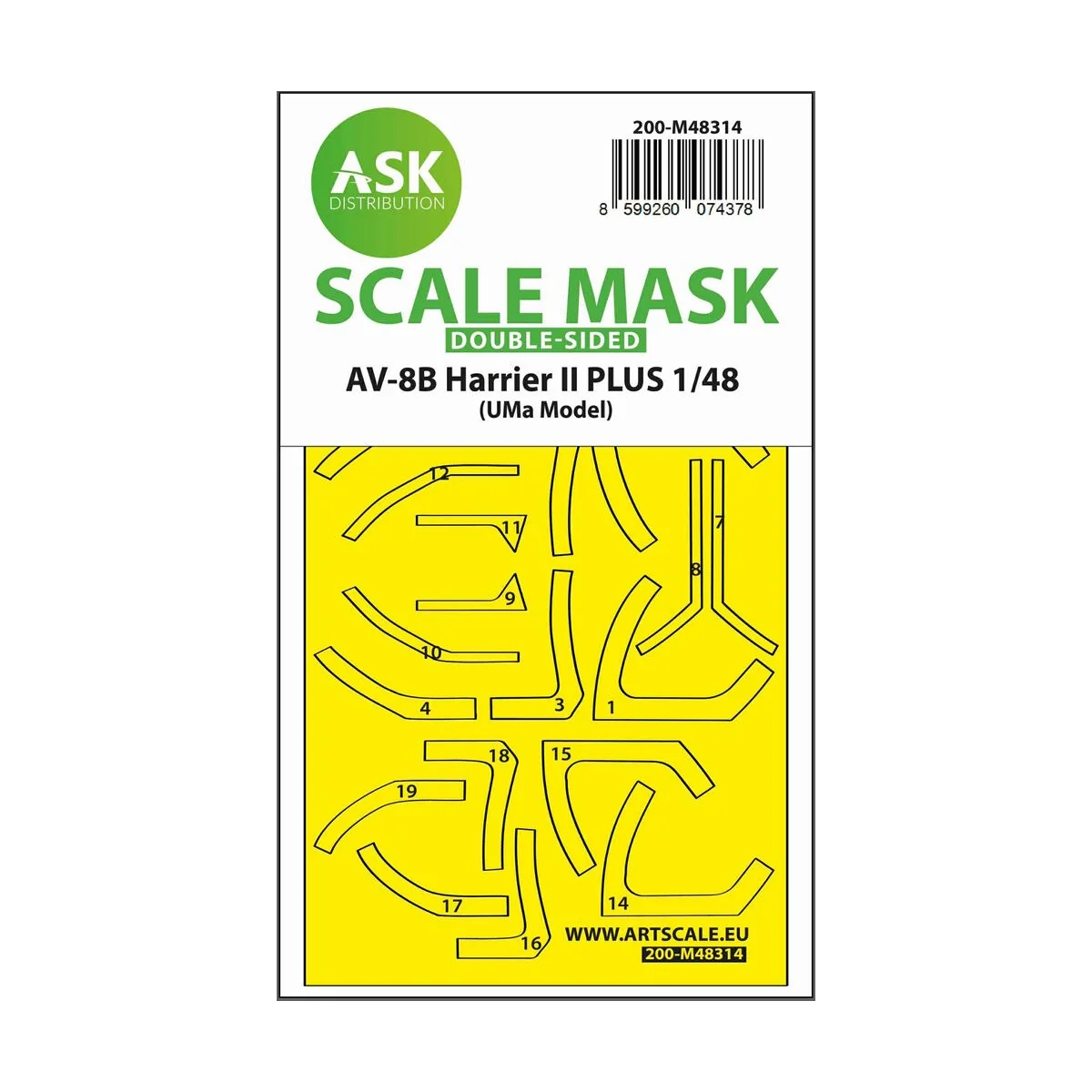 AV-8B Harrier II PLUS double-sided express fit mask for Uma Model, ...