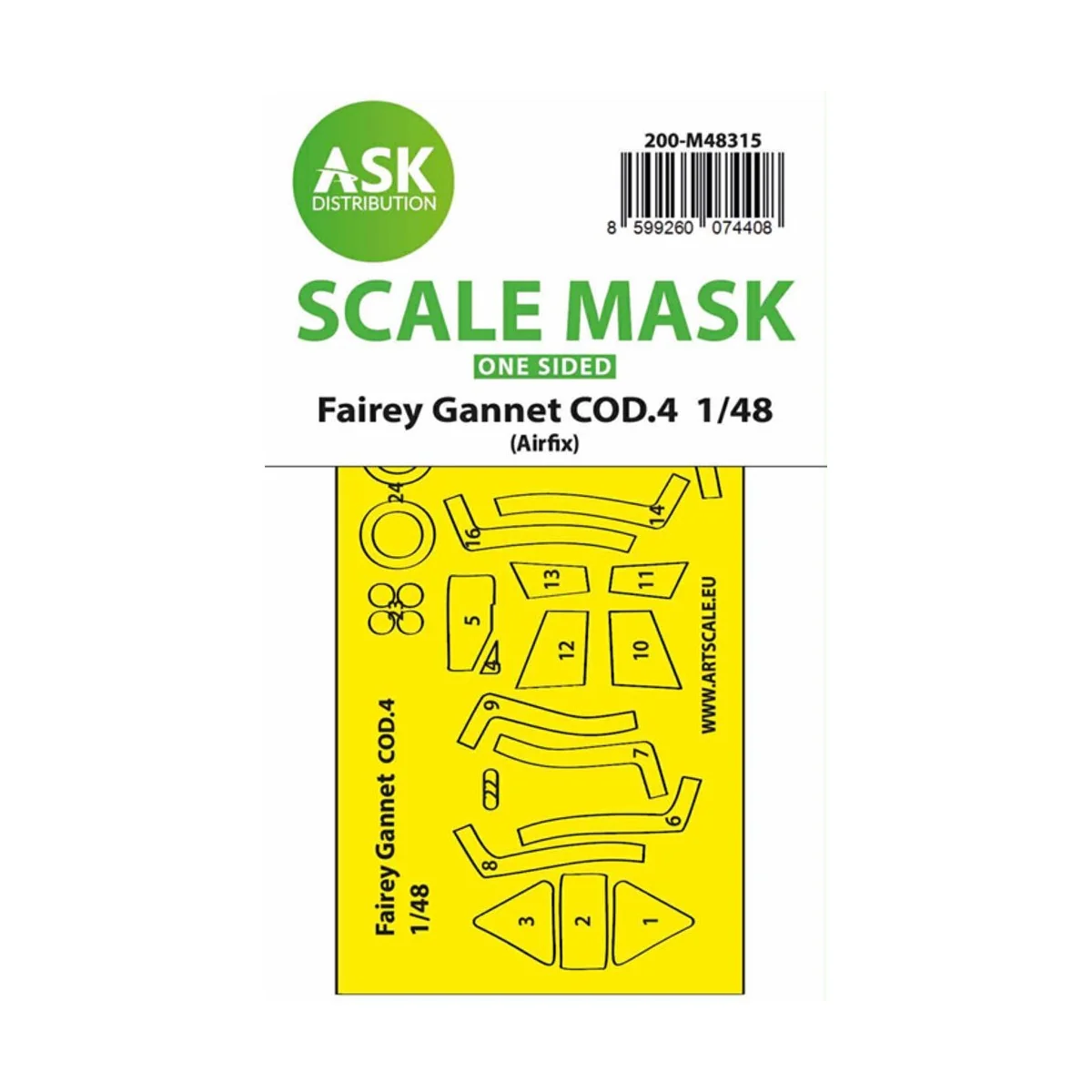 Fairey Gannet COD.4 one-sided fit and self adhesive express mask fo...