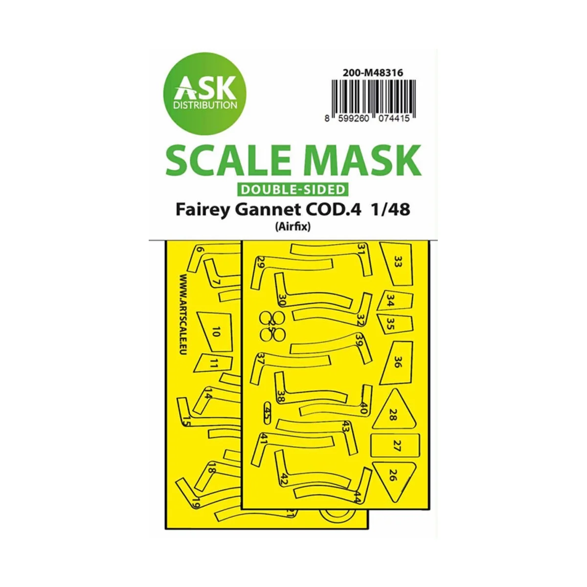 Fairey Gannet COD.4 double-sided fit and self adhesive express mask...