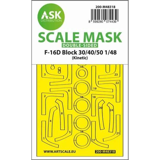 F-16D Block 30/40/50 double-sided fit and self adhesive express mas...