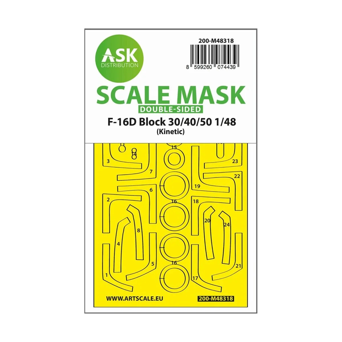 F-16D Block 30/40/50 double-sided fit and self adhesive express mas...