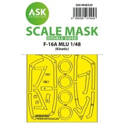 F-16A MLU double-sided fit and self adhesive express mask for Kinet...