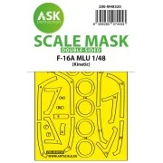 F-16A MLU double-sided fit and self adhesive express mask for Kinet...