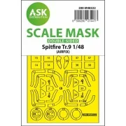 Spitfire Tr.9 double-sided express fit mask for Airfix - Art Scale ...