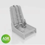 Messerschmitt P.1101 Seat (Me 262 type) with Seat belts - 3D print ...