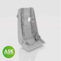 Messerschmitt P.1101 Seat (Me 163 type) with Seat belts - 3D print ...