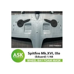 Spitfire Mk.XVI, IXe FOAM flexibel wheel bay mask for Eduard, 1/48 ...