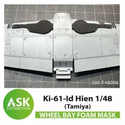 Ki-61-Id Hien FOAM flexibel wheel bay mask for Tamiya, 1/48 - Art S...