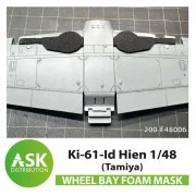 Ki-61-Id Hien FOAM flexibel wheel bay mask for Tamiya, 1/48 - Art S...