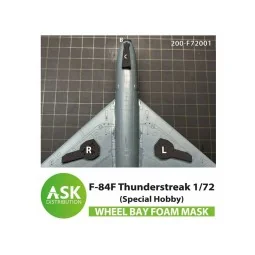 F-84F Thunderstreak wheel bay FOAM flexibel mask for Special Hobby,...